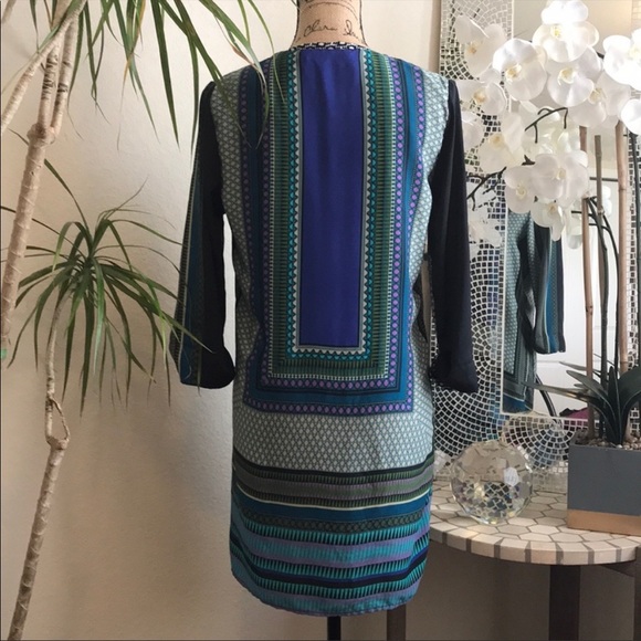 NWOT PAUL & ZERA Geometric Multi-color Tunic - Picture 3 of 3